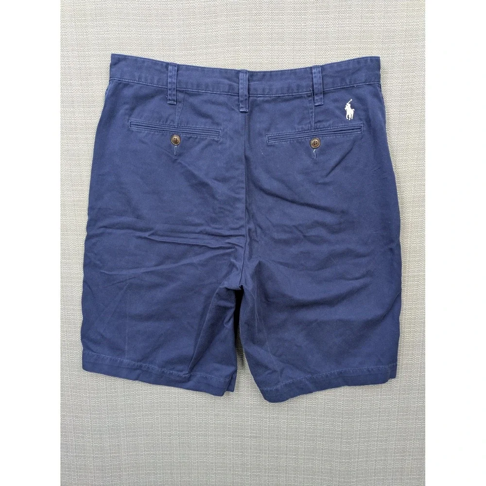 Polo Ralph Lauren Shorts Mens 31 Blue Relaxed Fit Chino Cotton 10 Inseam Casual